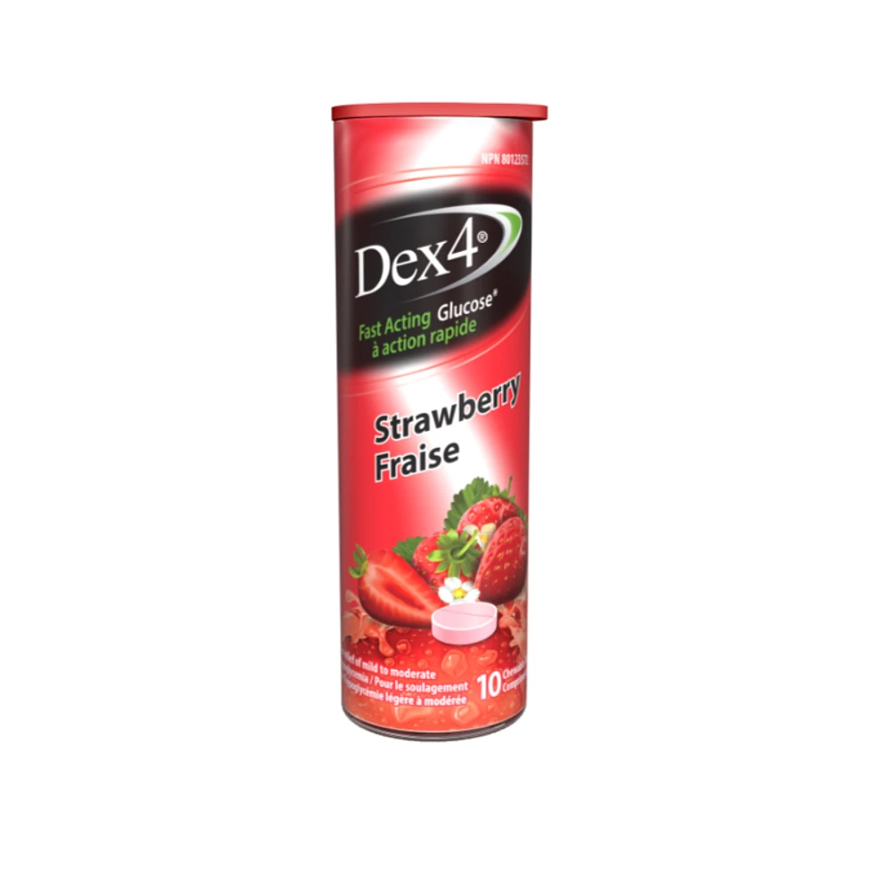 Dex4 Fast Acting Glucose - Strawberry - 10s