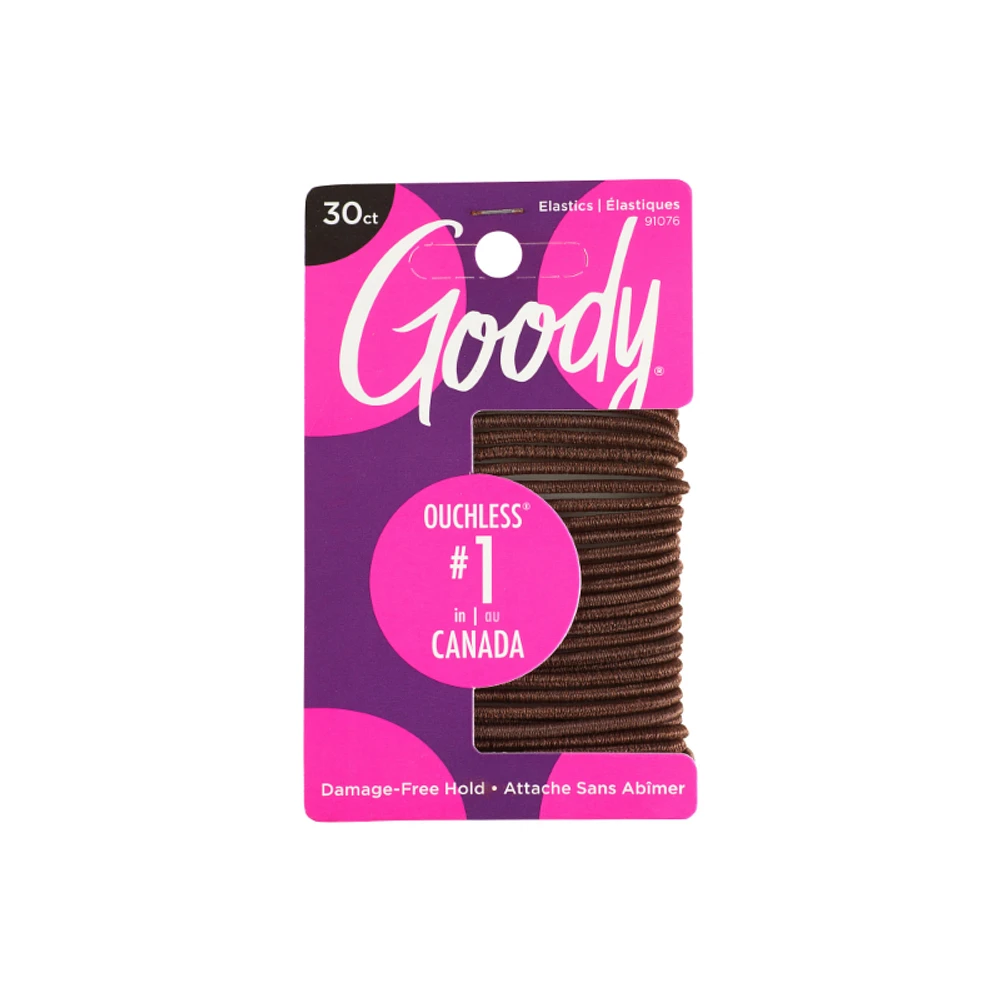 Goody Ouchless Elastics - Brown - Large - 30's