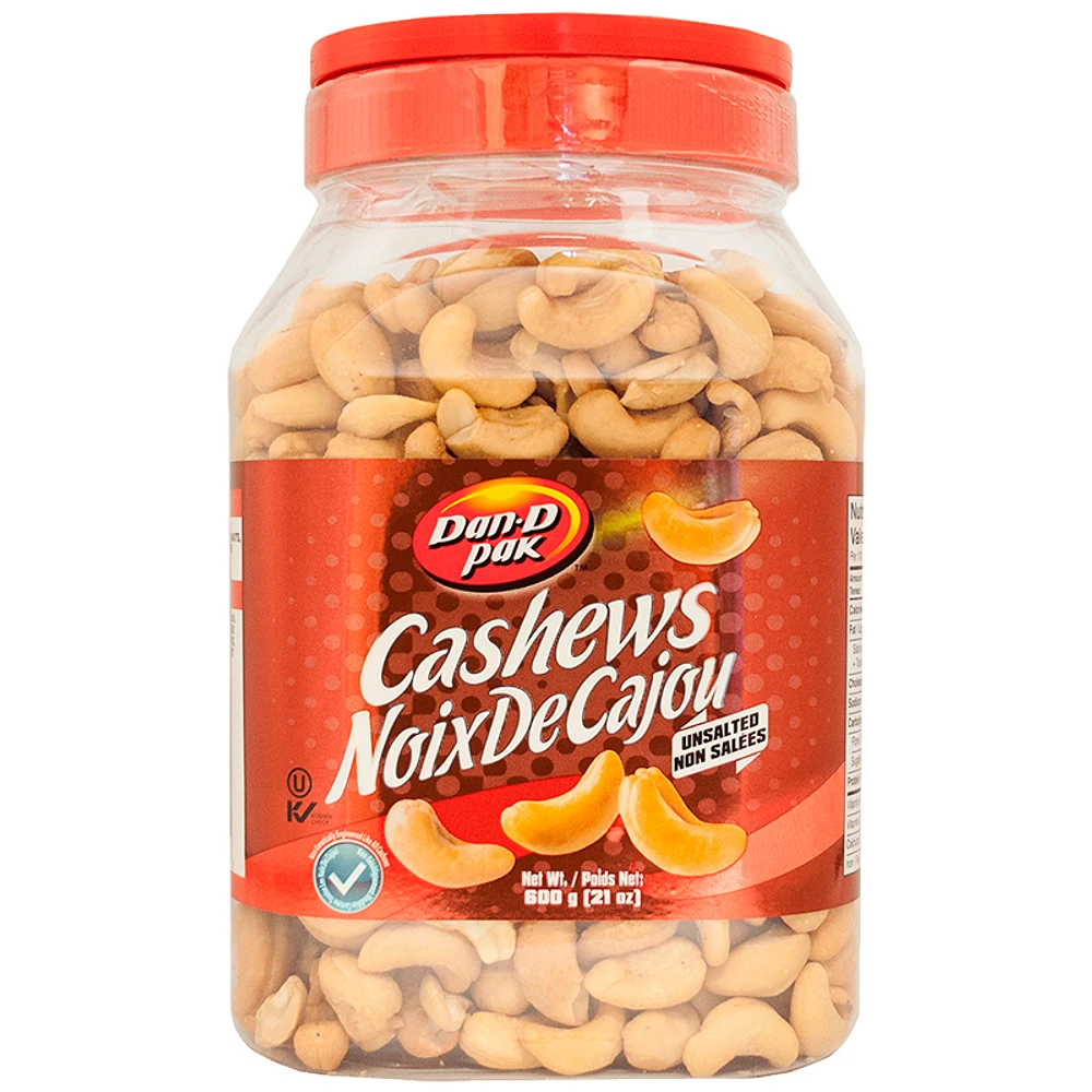 Dan-D-Pak Cashews - Unsalted - 600g