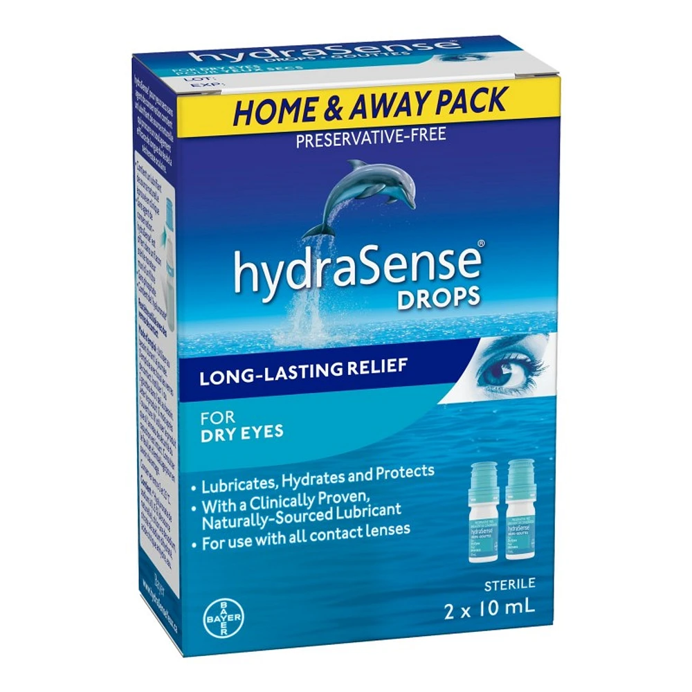 hydraSense Drops for Dry Eyes - 2 x 10ml