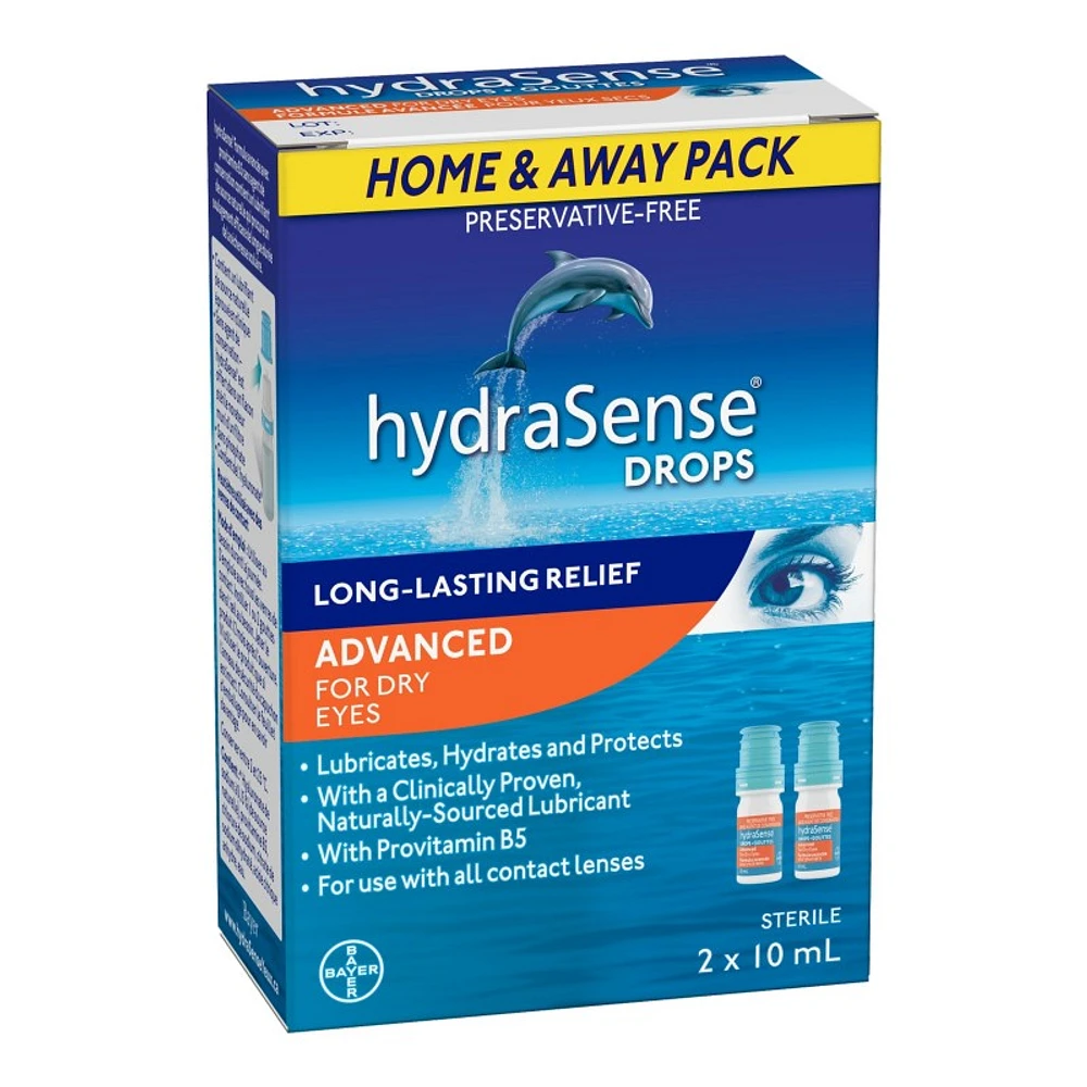 hydraSense Drops Advanced for Dry Eyes - 2 x 10ml