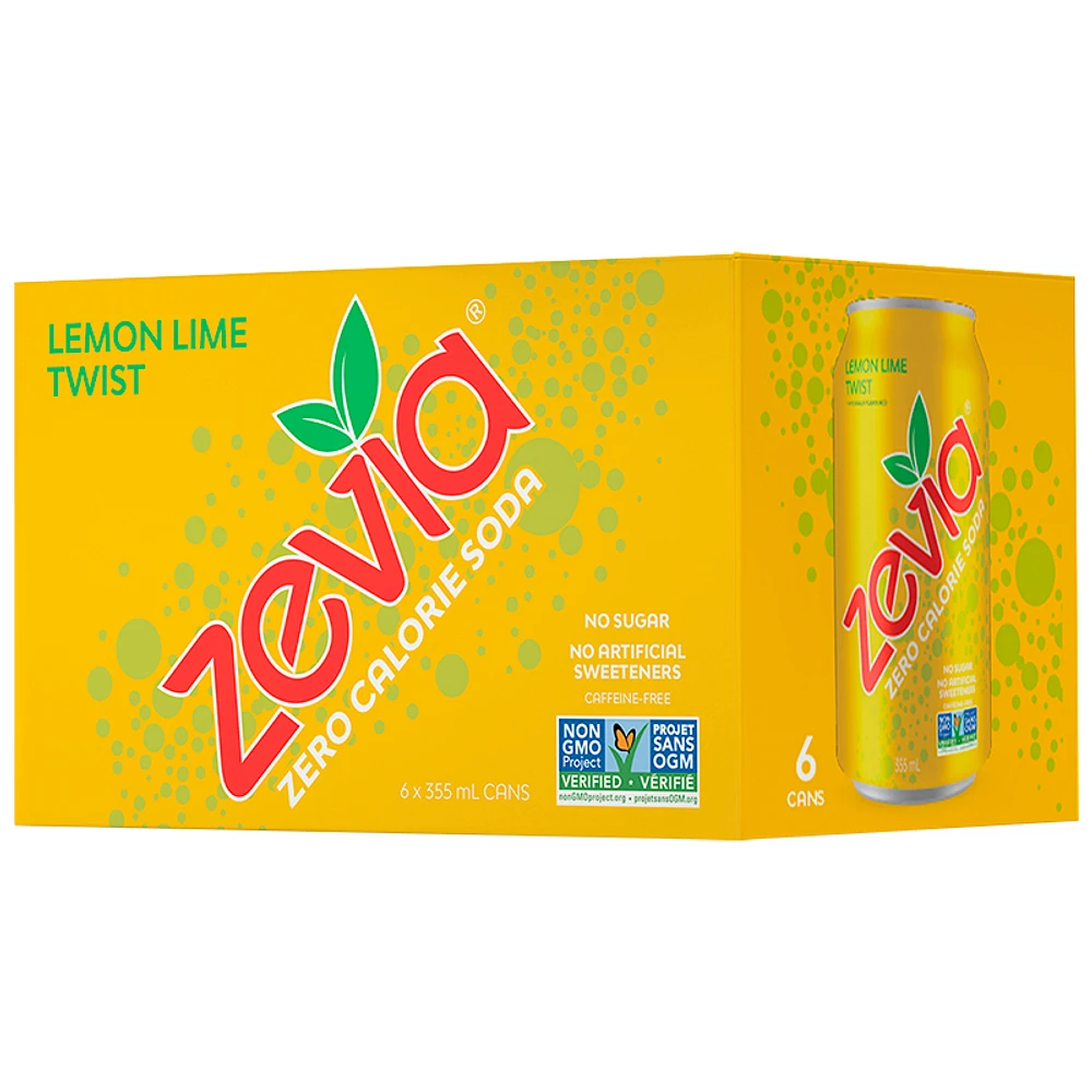 Zevia Soda - Lemon Lime Twist - 6x355ml