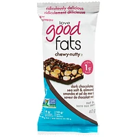 Love Good Fats Chewy-Nutty Bar - Dark Chocolatey Sea Salt & Almond - 40g