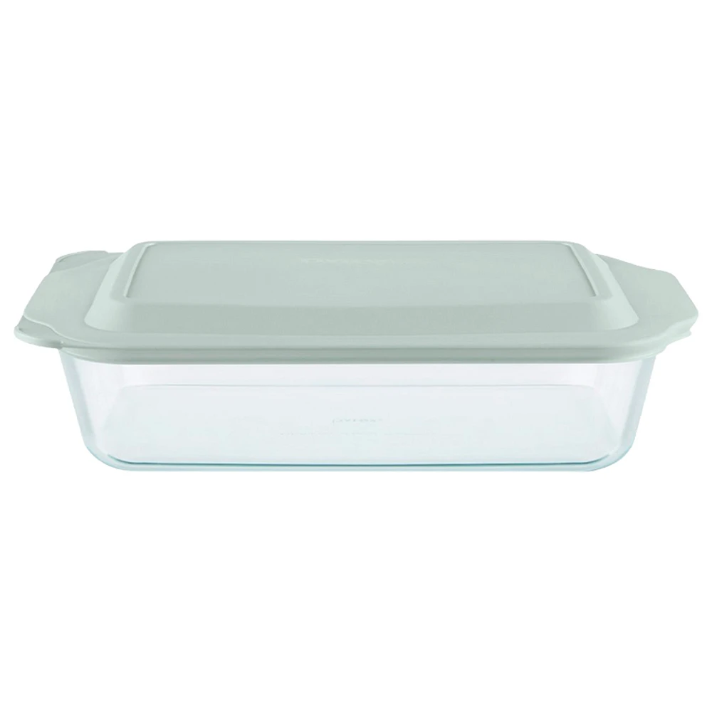 Pyrex Baking Dish with Lid - Oblong - Sage