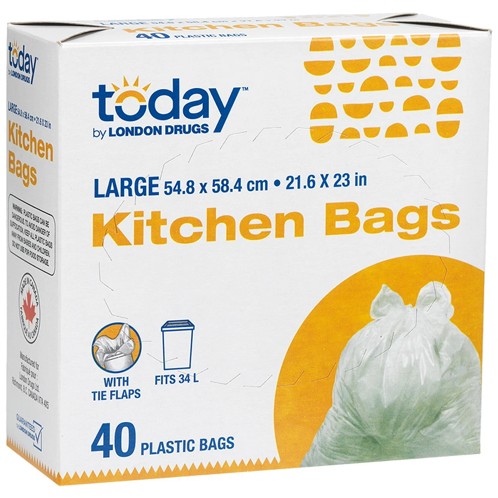 Today by London Drugs Kitchen Bags - White - 40s