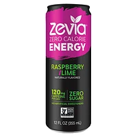 Zevia Energy Drink - Raspberry Lime - 355ml