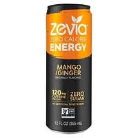 Zevia Energy Drink - Mango Ginger - 355ml