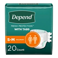 Depend Fresh Protection Unisex Incontinence Briefs - Maximum - Small/Medium - 20's