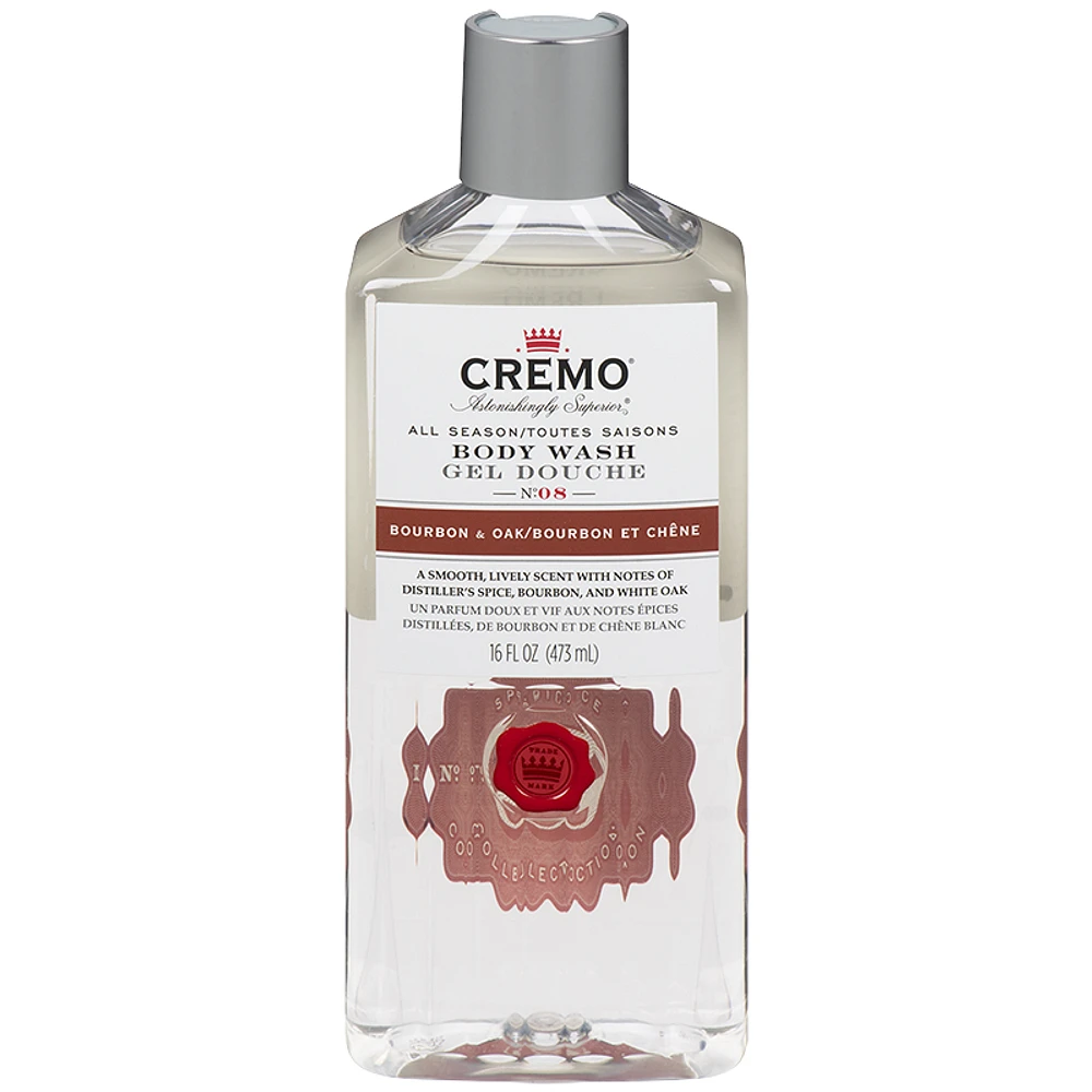 Cremo Astonishingly Superior All Season Body Wash -Bourbon & Oak - 473ml