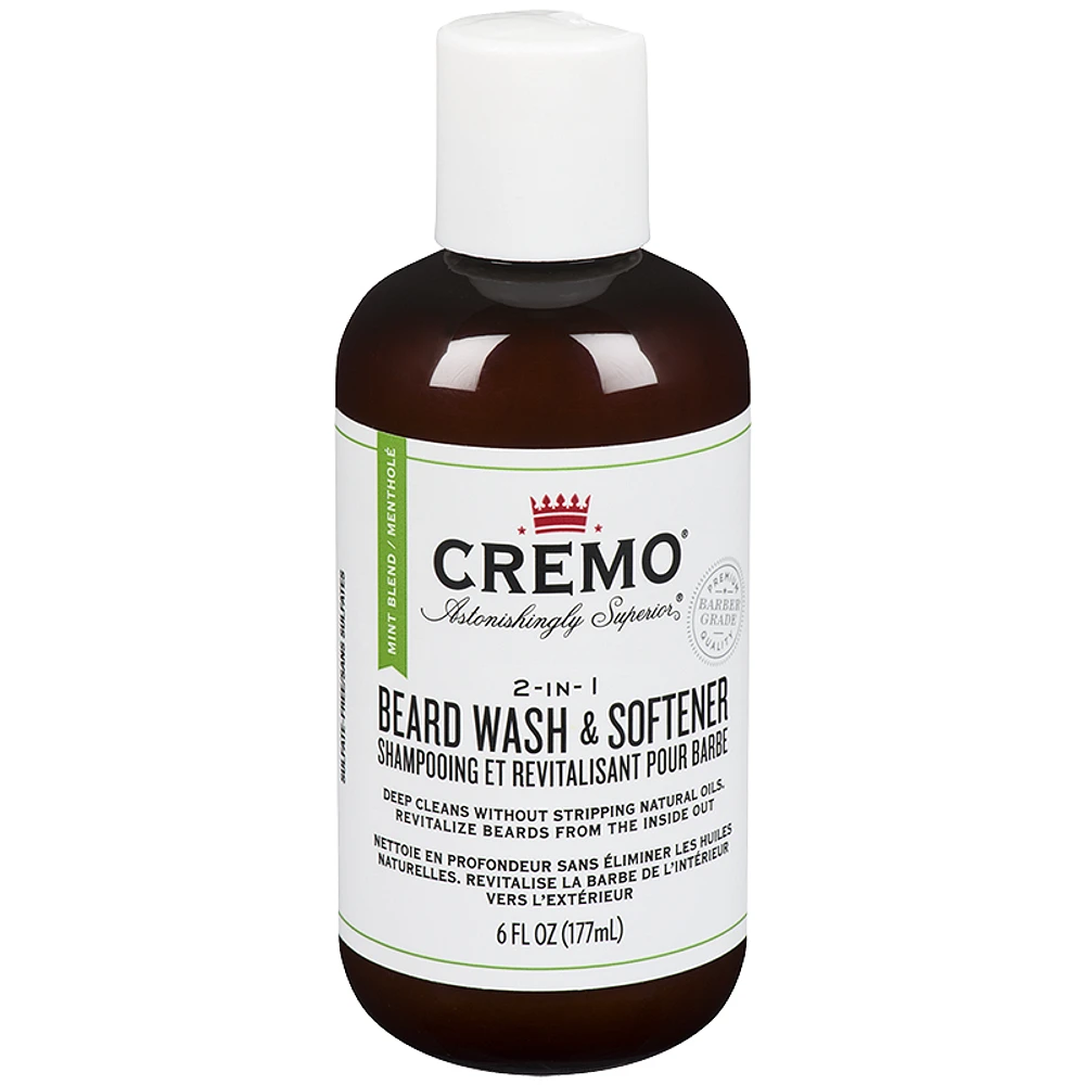 Cremo Astonishingly Superior 2-In-1 Beard Wash & Softener - 177ml