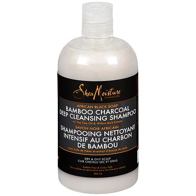 SheaMoisture African Black Soap Bamboo Charcoal Deep Cleansing Shampoo - 384ml