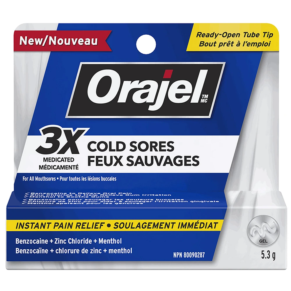 Orajel Cold Sore 3X Medicated - 5.3g