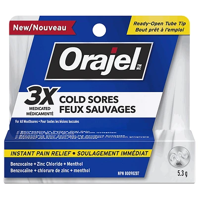 Orajel Cold Sore 3X Medicated - 5.3g