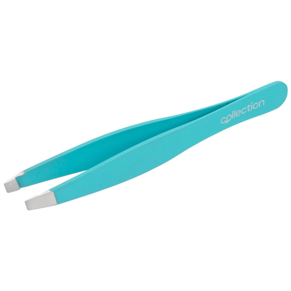 Collection Premium by London Drugs Stainless Steel Slanted Tweezers - Teal - 95-2688