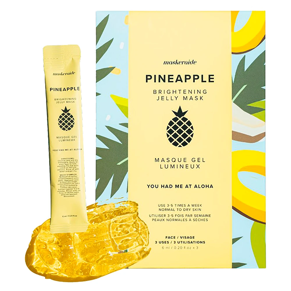 MaskerAide Pineapple Brightening Jelly Masks - 3s