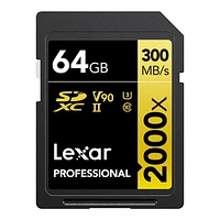 Lexar Professional 2000x Flash Memory Card - 64GB - LSD2000064G-BNNNU