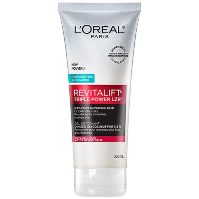 L'Oreal Revitalift Triple Power LZR 35% Pure Glycolic Acid Cleansing Gel - 200ml