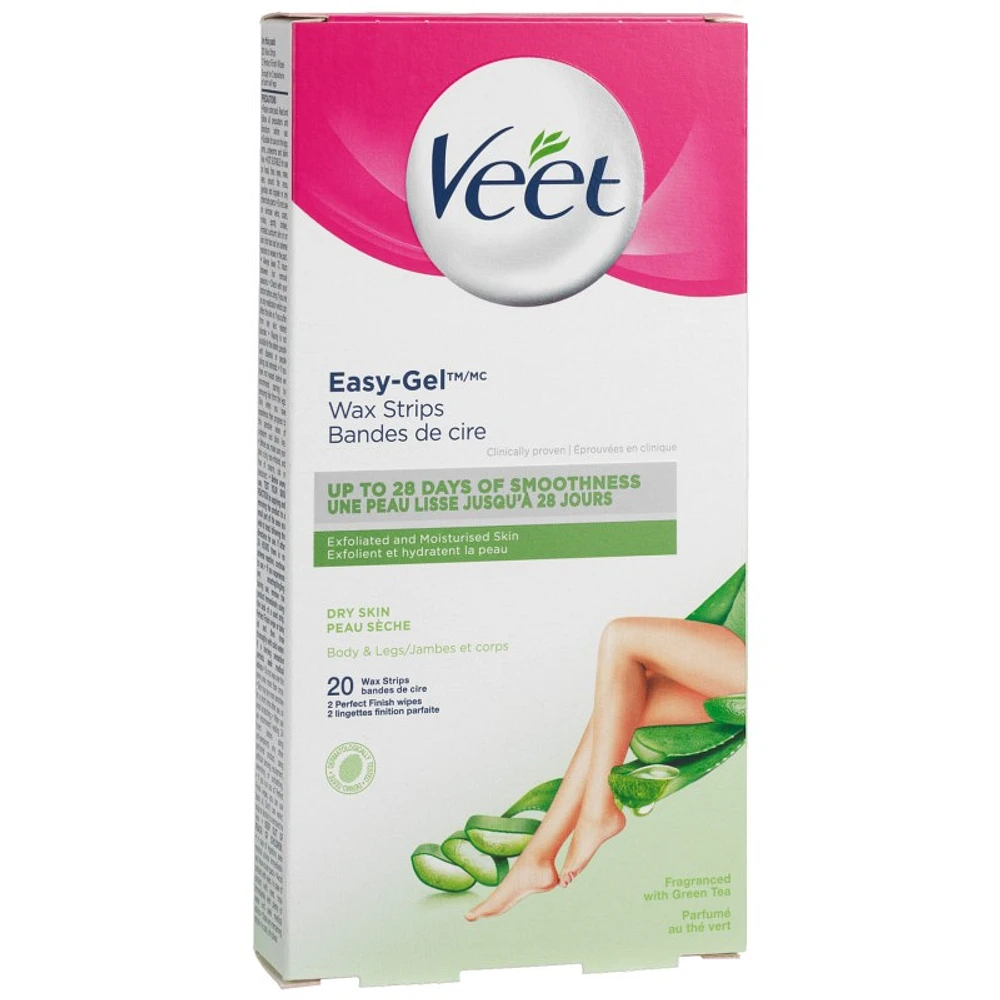 Veet Easy Gel Wax Strips - Dry Skin - 20s