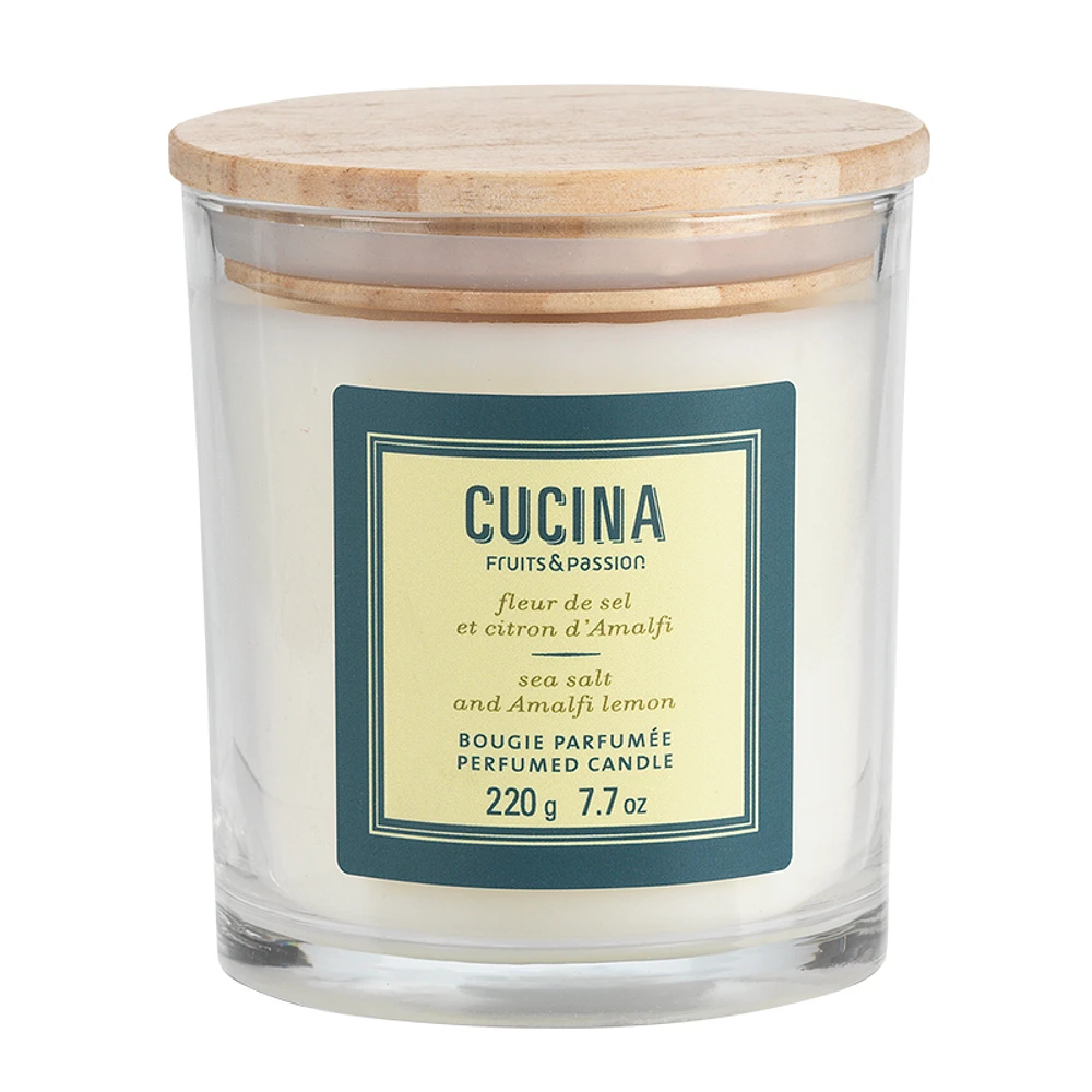 Fruits & Passion Cucina Perfumed Candle - Sea Salt and Amalfi Lemon - 220g