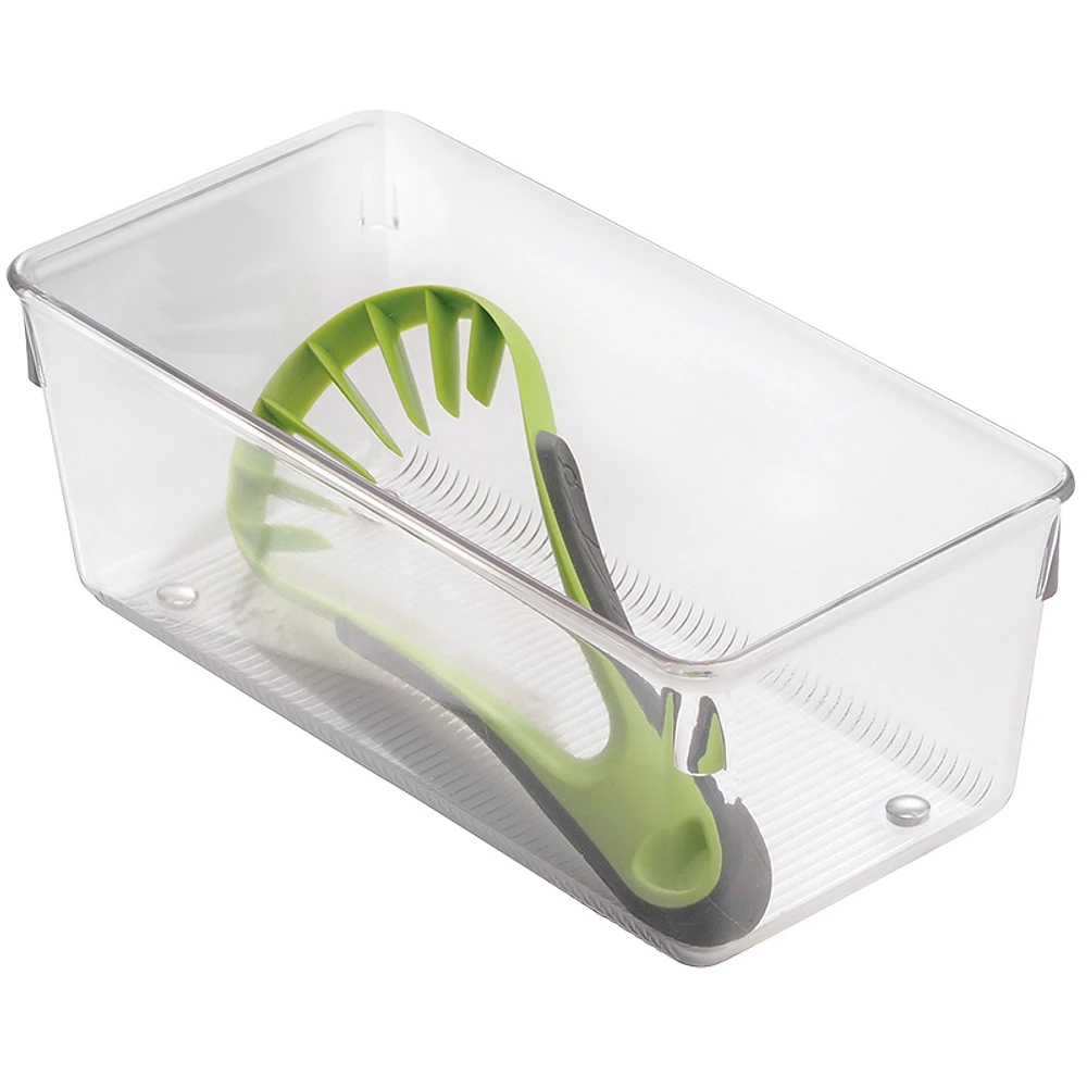 InterDesign Linus Drawer Organizer - Clear - 10.2 x 20.3 x 7.6 cm