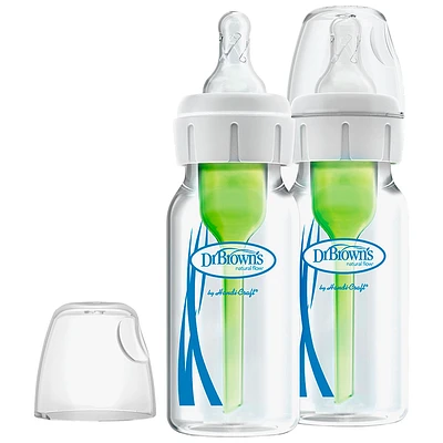 Dr. Brown's Natural Flow Options+ Anti-Colic Baby Bottle - Clear - 120ml/2 pack