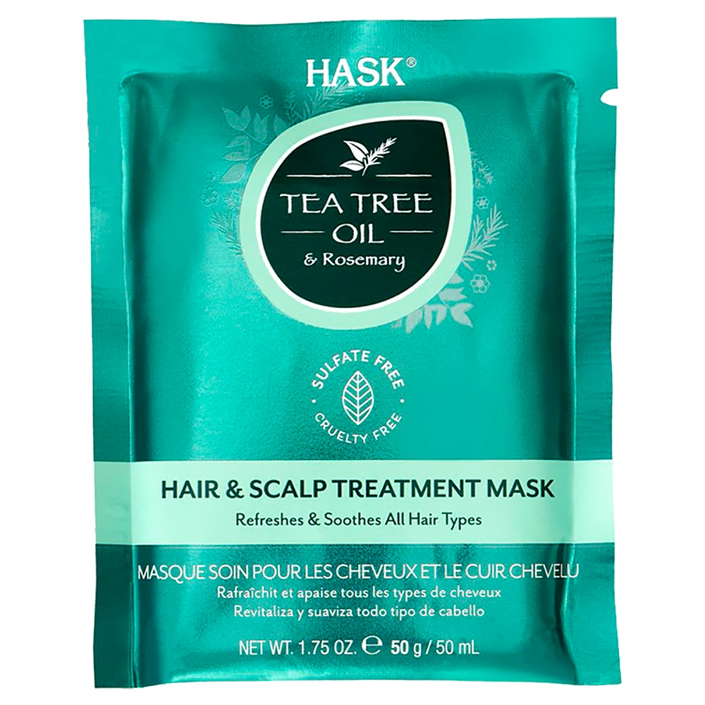 HASK Tea Tree Oil & Rosemary Hair & Scalp Treatment Mask - 50g