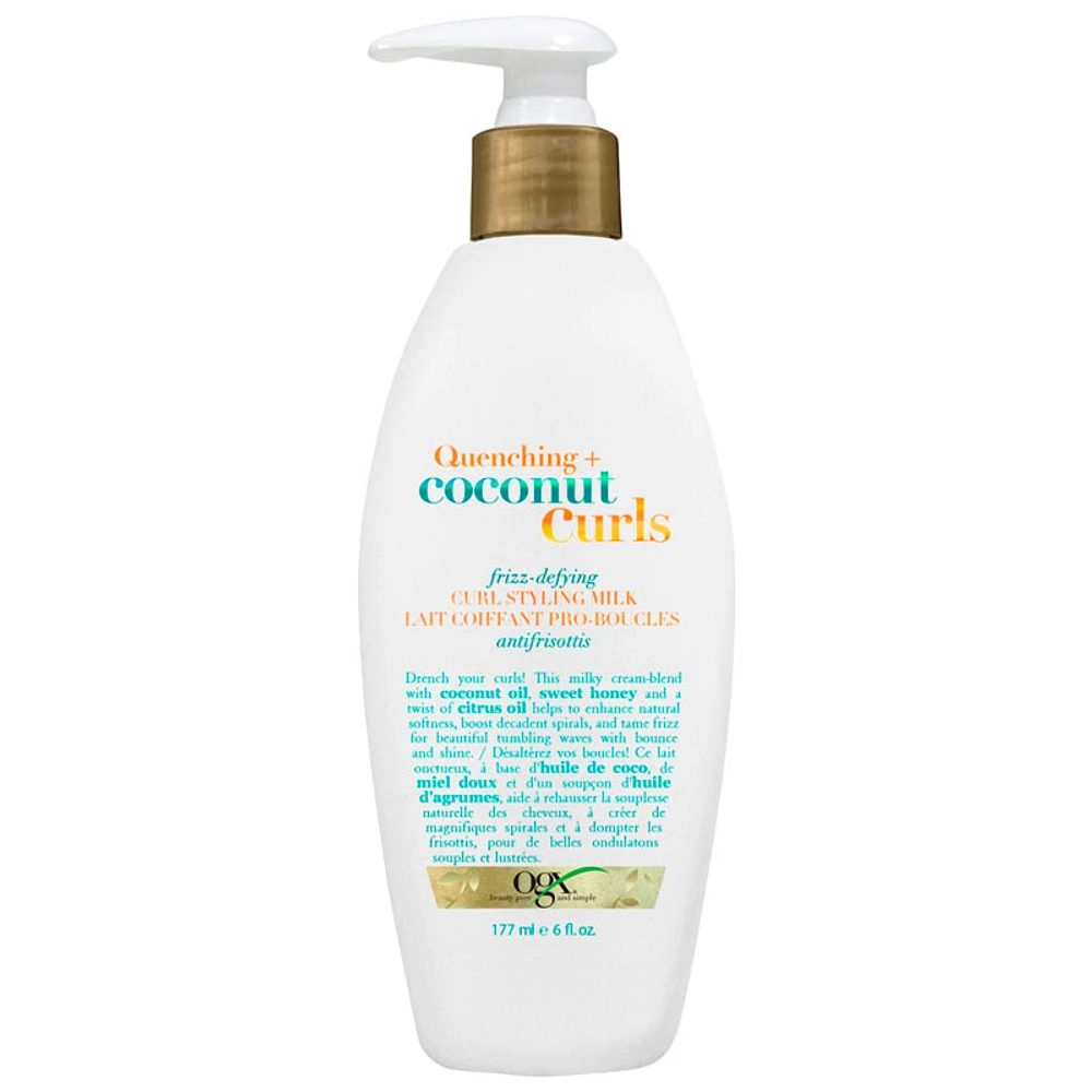 OGX Quenching + Coconut Curls Frizz-Defying Curl Styling Milk - 177ml