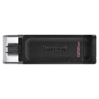 Kingston DataTraveler 70 USB-C Flash Drive - Black - 128 GB - DT70/128GBCR