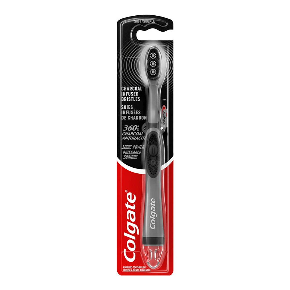 Colgate 360Â° Charcoal Sonic Battery Powered Toothbrush - Soft - CN08198A