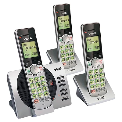 VTech 3 Handset Cordless Phone - Silver - CS69293