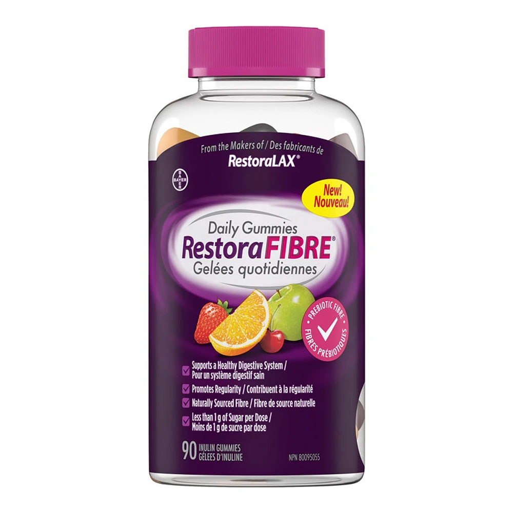 RestoraFIBRE Daily Inulin Gummies Prebiotic Fibre - 90s