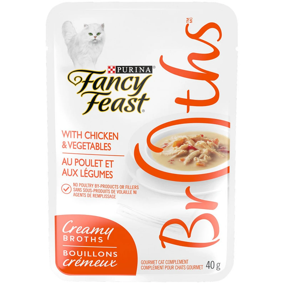 Fancy Feast Broths Cat Food - Chicken with Vegetable - 40g