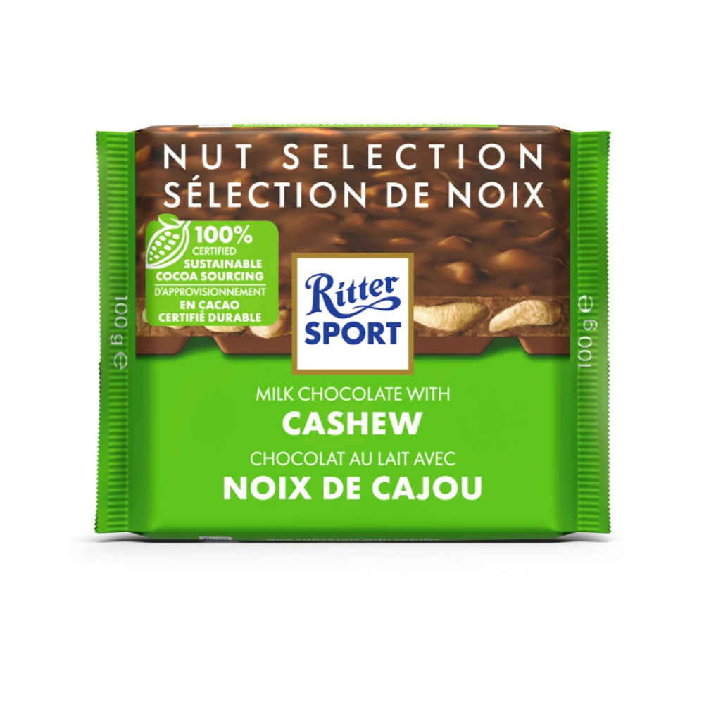 Ritter Sport - Milk Chocolate with Cashew - 100G