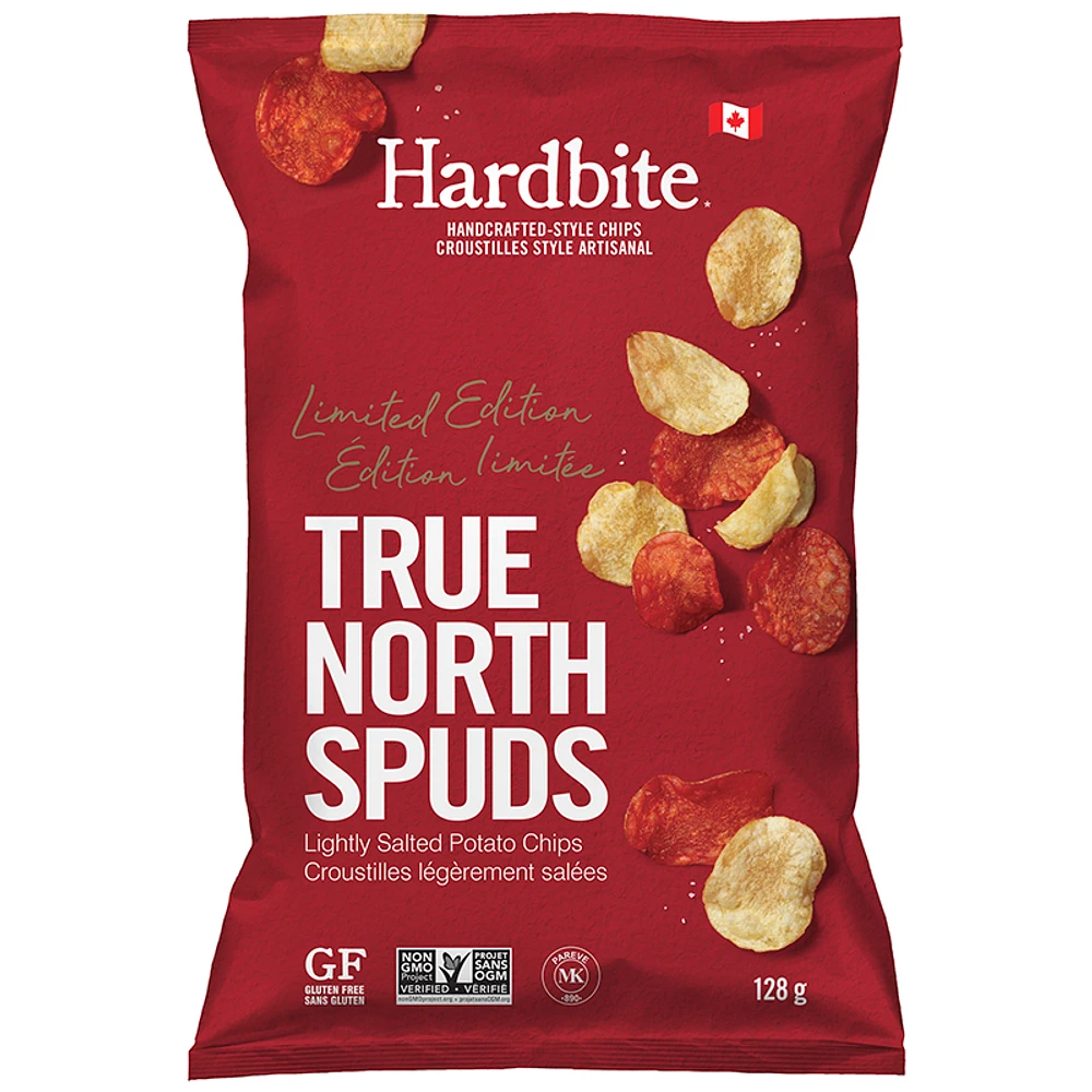 Hardbite Handcrafted-Style Chips True North Spuds - 128g