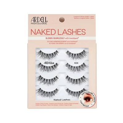 Ardell Professional Naked False Lashes - 424 Black - 4 pairs