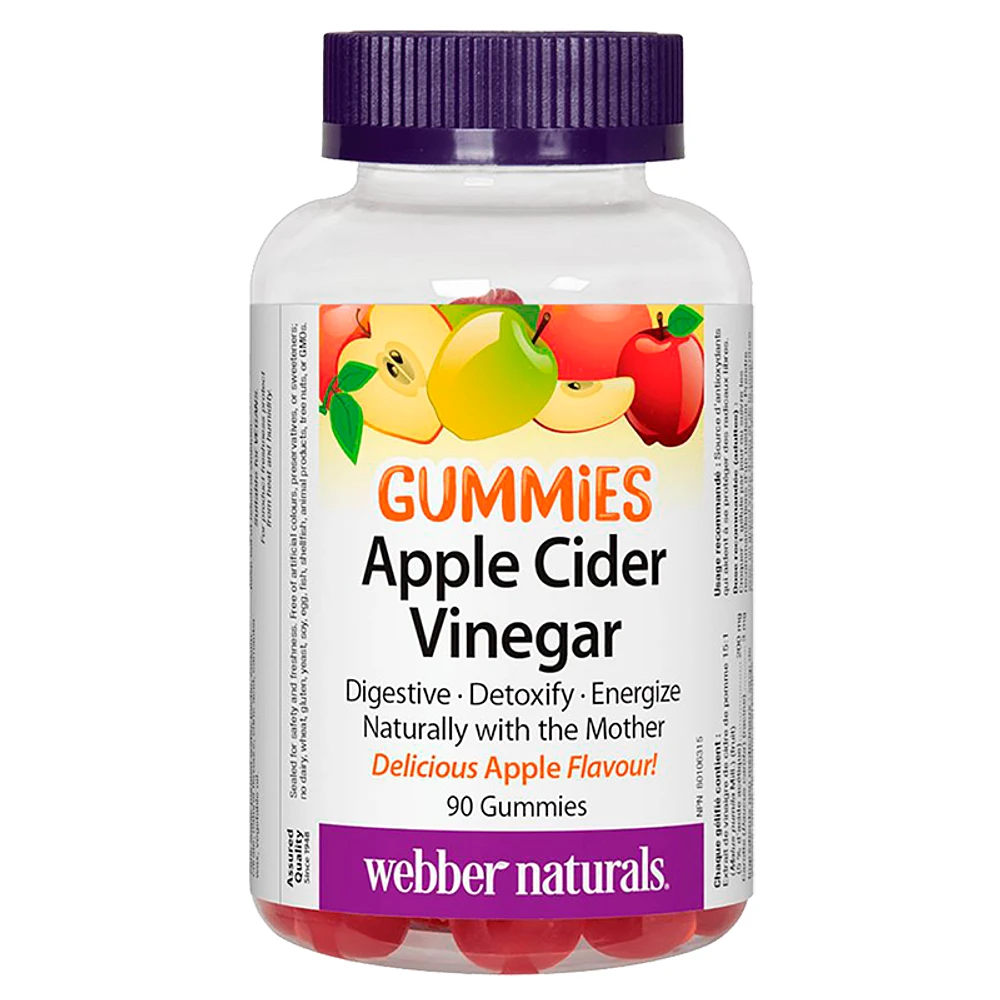 Webber Naturals Gummies Apple Cider Vinegar - Apple Flavour - 90s