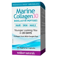 Webber Naturals Marine Collagen30 Supplement - Bioelastin Peptides - 120s