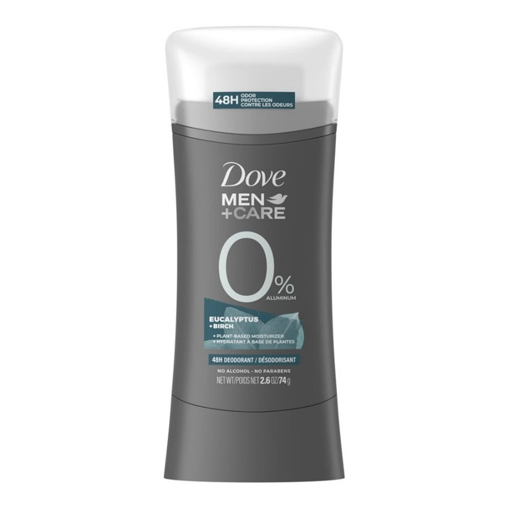 Dove Men+Care 0% Aluminum 48H Deodorant - Eucalyptus + Birch - 74g