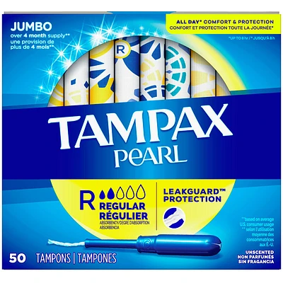 Tampax Pearl Tampons - Regular - 50s