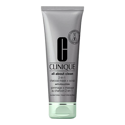 Clinique All About Clean 2-in-1 Charcoal Mask + Scrub - 100ml