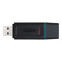 Kingston DataTraveler Exodia USB Flash Drive- Black/Teal - 64GB - DTX/64GB