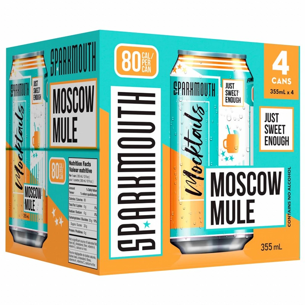 Sparkmouth Moscow Mule Mocktails - 4X355ml 