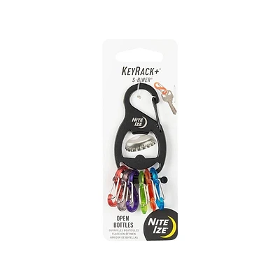 Nite Ize KeyRack+ - carabiner key ring - black