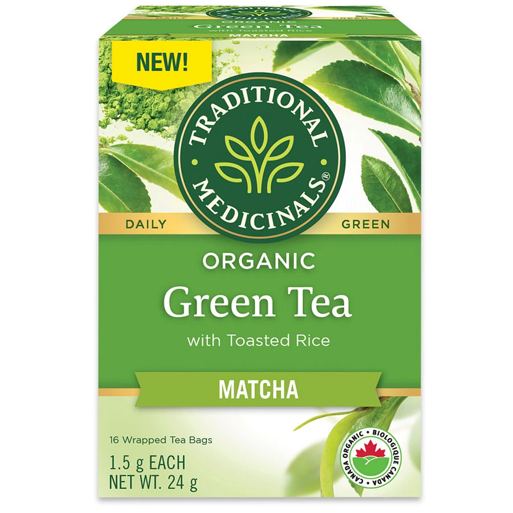 Traditional Medicinals Organic Tea - Matcha Green Tea - 16's