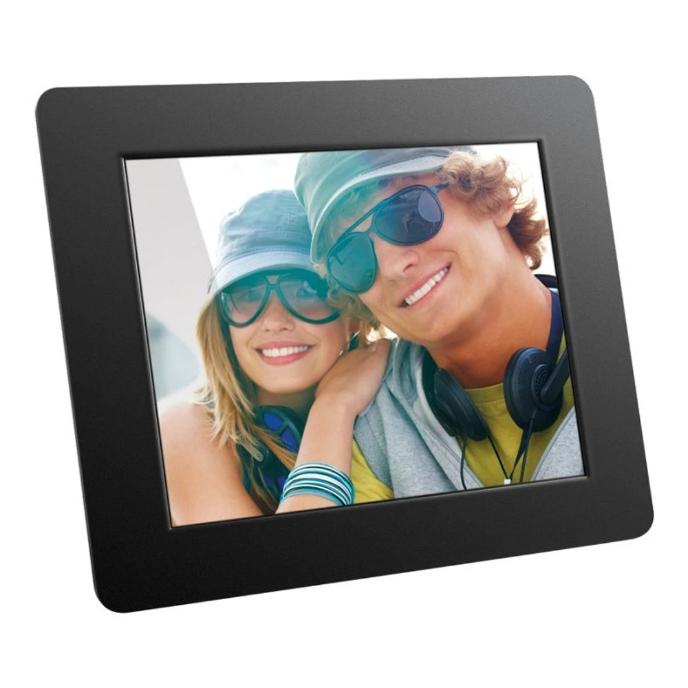 Aluratek Wi-Fi Digital Photo Frame - 8 Inch - Matte Black - ADPF08SF