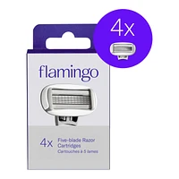 Flamingo Refills Razor Blade Cartridges Pack - White - 4?s