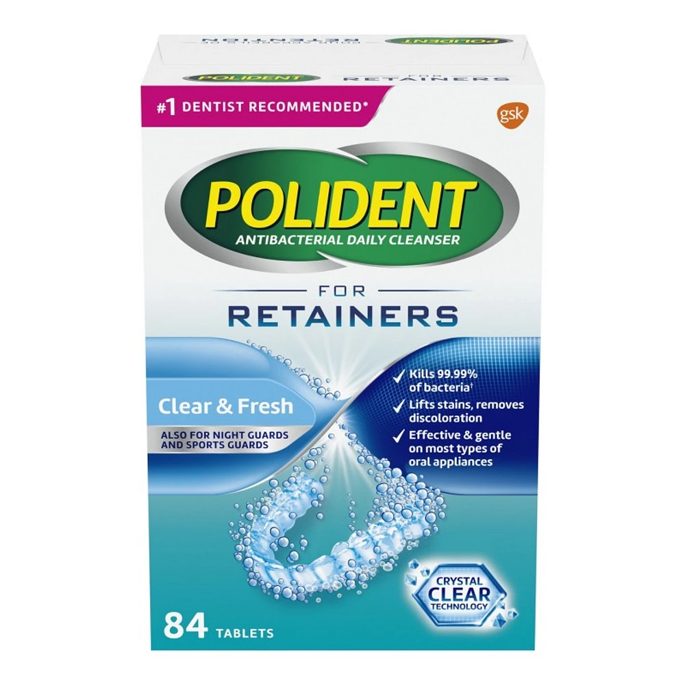 Polident Retainer Cleanser Tablets - 84's