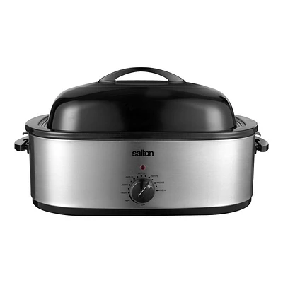 Salton Roaster Oven - Stainless Steel - Black/Silver - RS1812SS