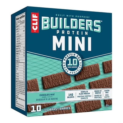 CLIF Builders Mini Protein Bars - Chocolate Mint - 10x34