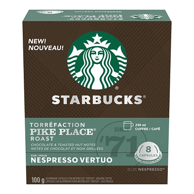 Starbucks Vertuo Coffee Capsules - Pike Place - 8s